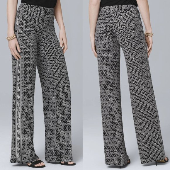 NWT WHBM Black & White Loose Fitting Hippie Pants - Picture 1 of 7